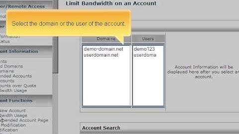 How to adjust bandwidth quotas in WHM
