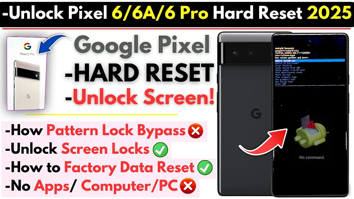 Unlock All Pixel 6/6A/ 6 Pro Hard Reset Screen Lock -Google Pixel Pattern Lock Bypass Without PC