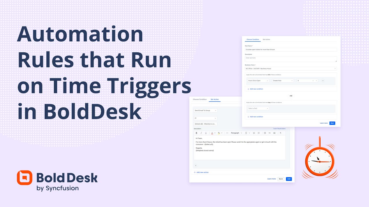 Automation Rules that Run on Time Triggers in BoldDesk - YouTube