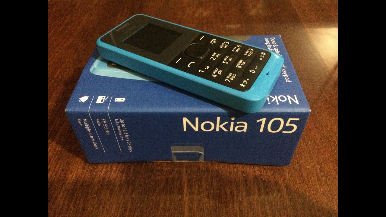 Nokia 105 Cyan Распаковка 2014