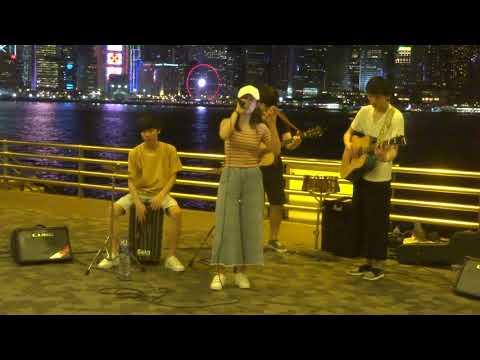 濕了分寸 - 謝震廷 (Cover by Winka Chan) Busking@尖沙咀海旁 2018.05.31