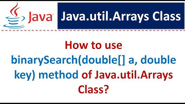 How to use binarySearch(double[] a, double key) method of Java.util.Arrays Class?