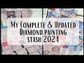 My entire updated diamond painting stash may 2024  90 paintings  all the kits i own