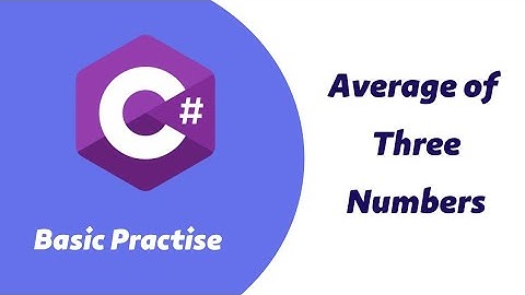 Average Of Three Numbers In C#