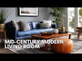 Mid-Century Modern Living Room Decorating Ideas with a Twist of Eclectic Charm and Bold Style