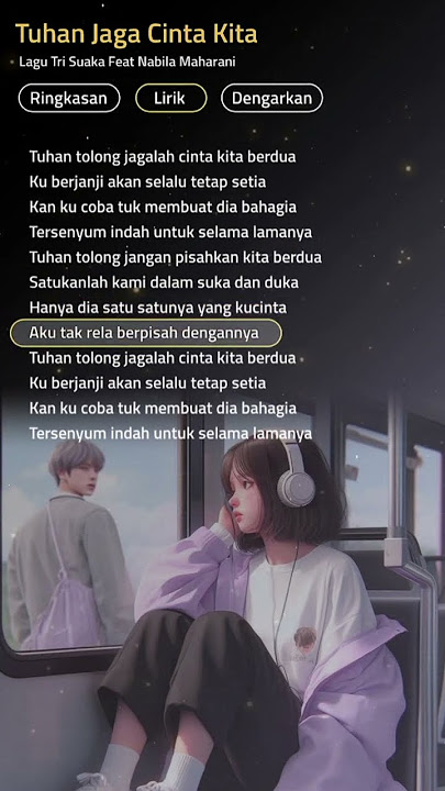 Tri Suaka ft. Nabila Maharani | Tuhan Jaga Cinta Kita #lirik #trisuaka #fyp #fullalbum #liriklagu