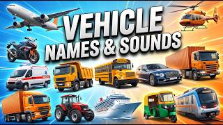 Transport Vehicles for Kids | Educational Animation with Vehicle Names
