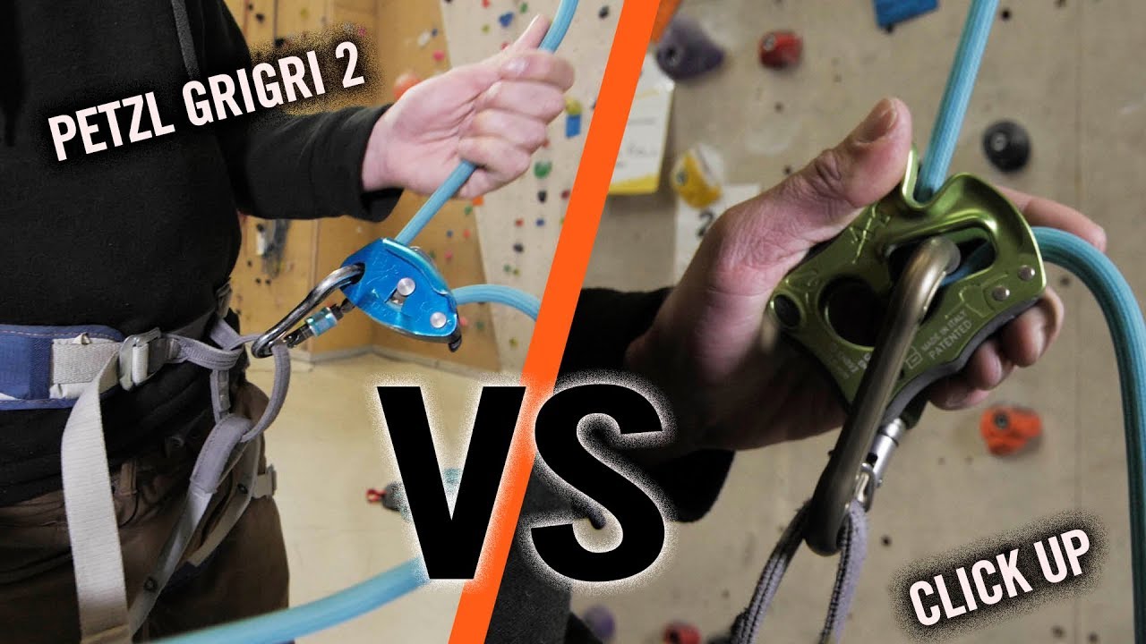 Click Up Vs Grigri Battle Of The Belay Devices Climbing Daily Ep 1143 Youtube