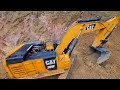 homemade excavator cat 390f leveling ground in 8 hours | rc action homemade