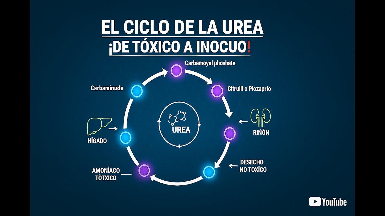 BIOQUÍMICA ESENCIAL: El Viaje del Amoníaco | Ciclo de la Urea Explicado para Exámenes y Clínica.