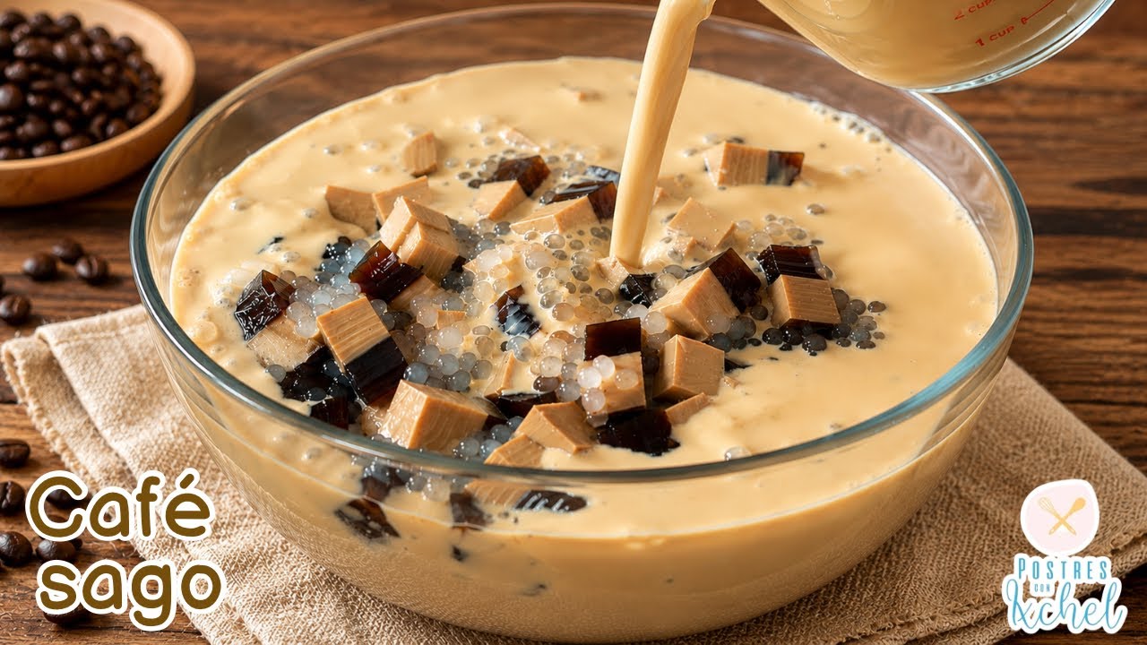 3 LECHES de CAFE SAGO ENVINADO CON GELATINA y TAPIOCA ¡ EXTRA CREMOSO Y FACIL | POSTRES CON IXCHEL