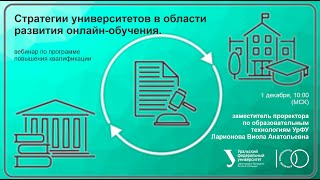 Стратегии университетов в области развития онлайн-обучения.