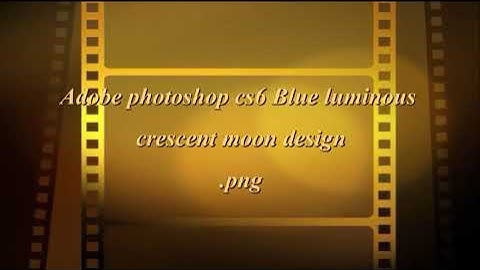 Adobe photoshop cs6 Blue luminous crescent moon design