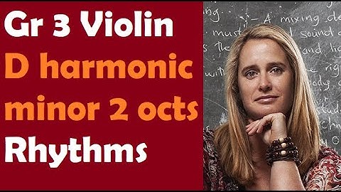 How to play D harmonic minor scale and arpeggio 2 octaves - Step 3 (scale rhythms)