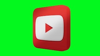 YouTube Logo Green Screen Animated 3D