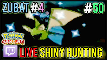 [Live] Shiny Zubat #4 at 75 Horde Encounters | Live Shiny Hunt #50 | Pokemon Omega Ruby