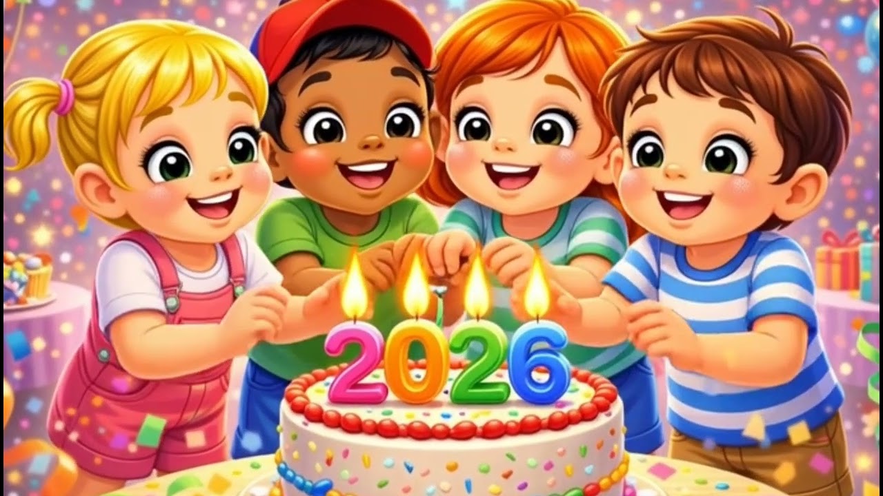 Happy new year 2026 / kids video for ai