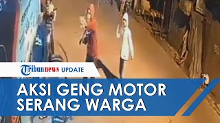 Viral Video CCTV Geng Motor Serang Warga, Pelaku Ternyata Masih SMP, Korban Tak Lapor Polisi