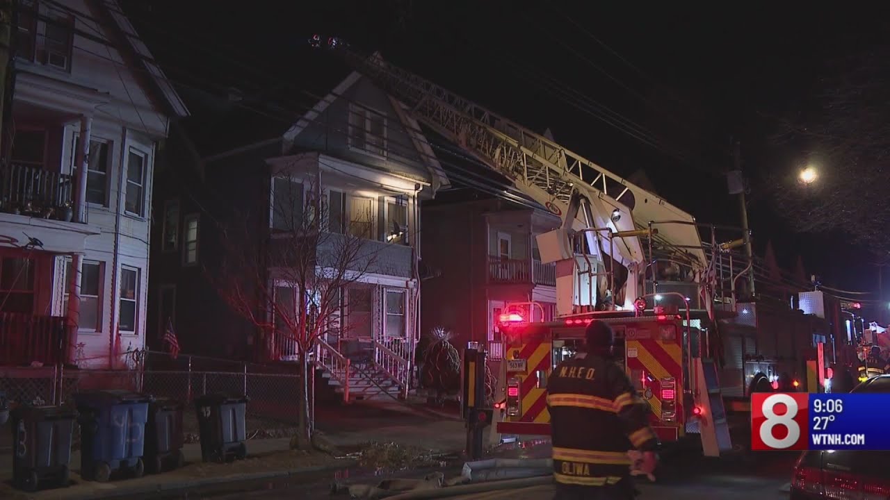8 displaced after house fire in New Haven - YouTube