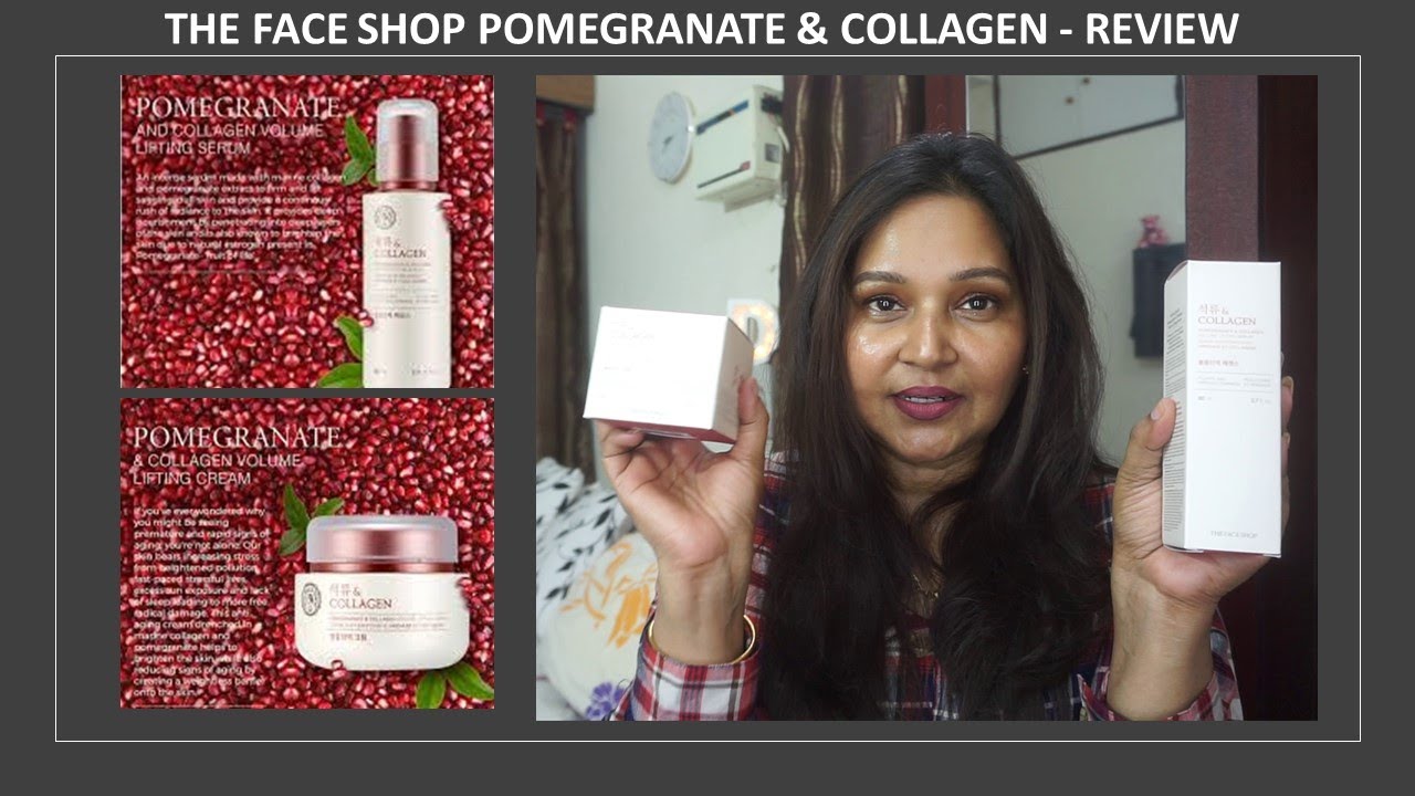 THE FACE SHOP POMEGRANATE & COLLAGEN REVIEW DEVI REDDY YouTube