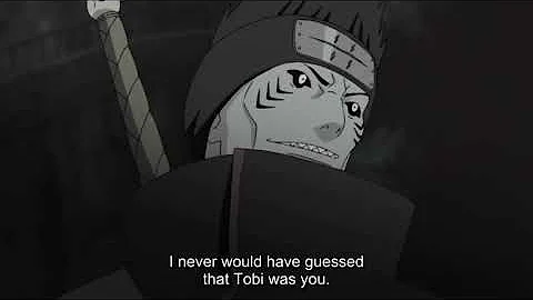 tobi reveals his face under the mask to kisame