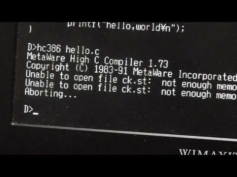 Purchased a High C compiler for FM TOWNS - YouTube