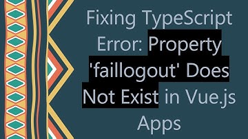 Fixing TypeScript Error: Property 