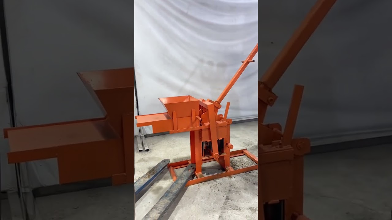 mini hand press eco brava thailand soil interlocking brick making machine for lego bricks #claybrick