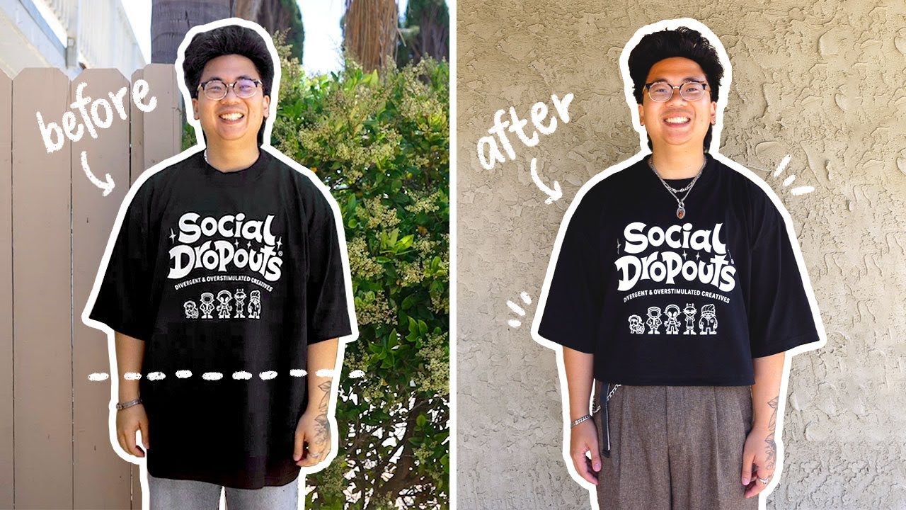 Quick Guide to Cropping Shirts From Tees to Button Ups YouTube