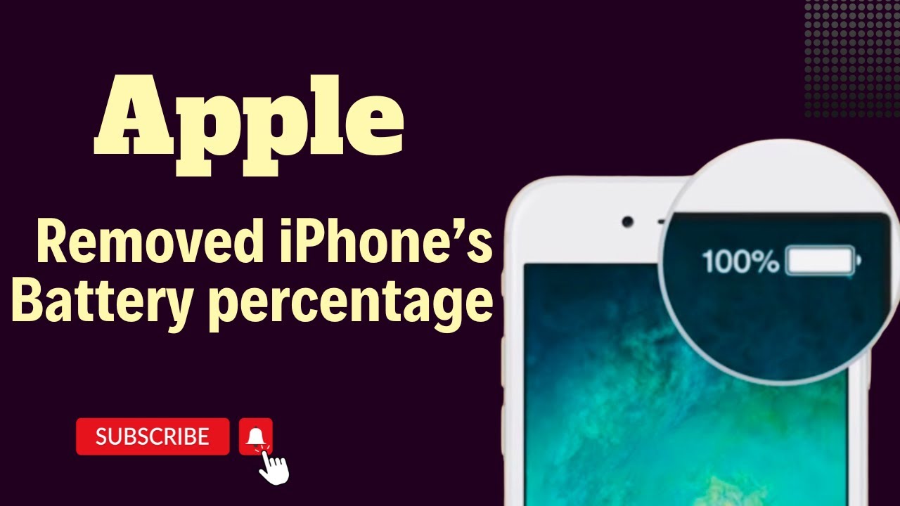 Why Apple removed iPhone’s Battery Percentage See this video details