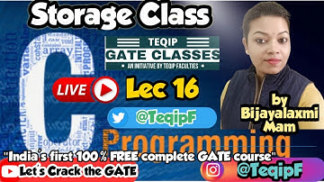 Lec - 16 | CSE | C Programming by Bijayalaxmi Ma