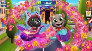 Talking Tom Gold Run - Flower Becca vs Original Tom attack the Raccoon Boss Roy