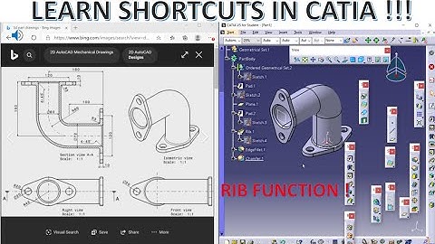 CATIA V5 : RIB FUNCTION AND SKETCH COPY