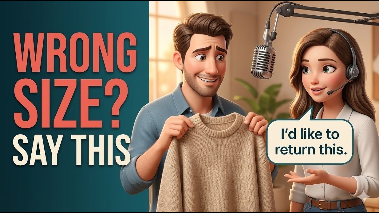 Talking About Shopping in English | Prices, Sizes, Returns (Easy Practice)