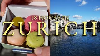 Travel vlog - Tasting Our First Swiss Macarons & Zürcher Geschnetzeltes - Our 18 hours in Zurich, Switzerland