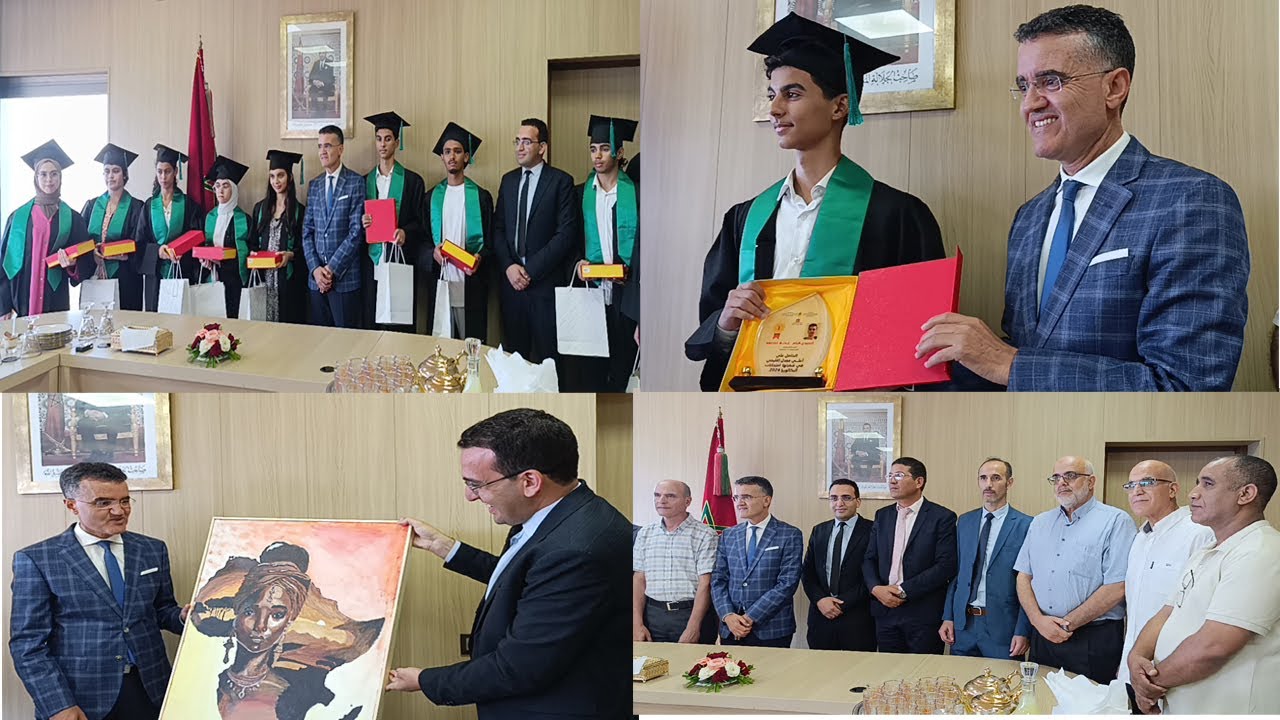 عامل الناظورالسيد جمال الشعراني يكرم التلاميذ المتفوقين في الباكالوريا24