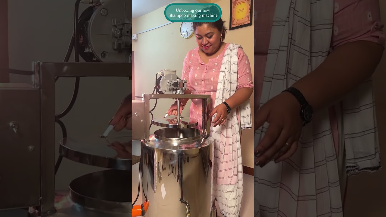 Our new shampoo making machine unboxing