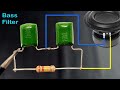 Simple  powerful heavy bass filter circuit  you can make at home  low pass filter for subwoofer