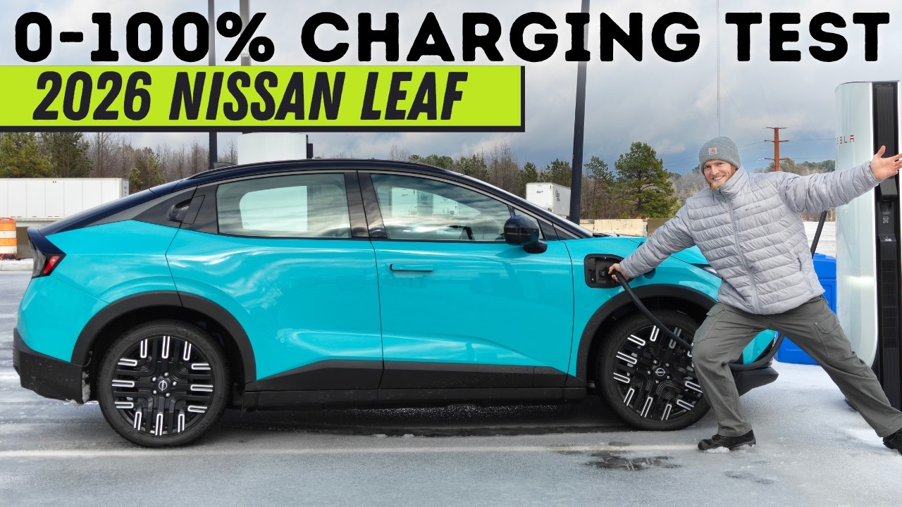 Тест зарядки Nissan Leaf 2026! Анализ быстрой зарядки постоянным током от 0 до 100%.