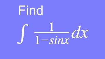 How to integrate 1/(1-sinx)
