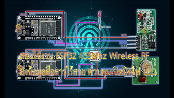 สอนใช้งาน ESP32 433MHz Wireless RF ส่งข้อมูลสื่อสารไร้สาย ควบคุมเปิดปิดไฟ LED