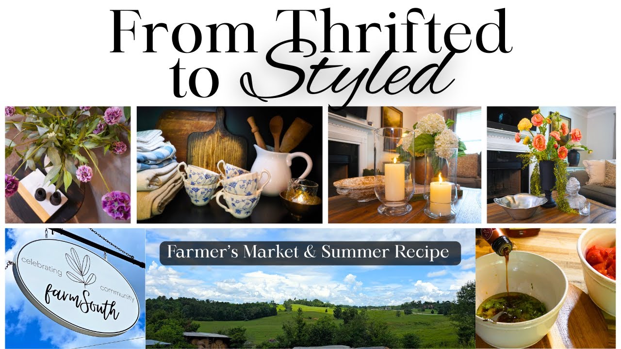Thrift & Style with Me   •   Farmer's Market & Summer Recipe 🍅  •  Enjoying the Dog Day's of Summer