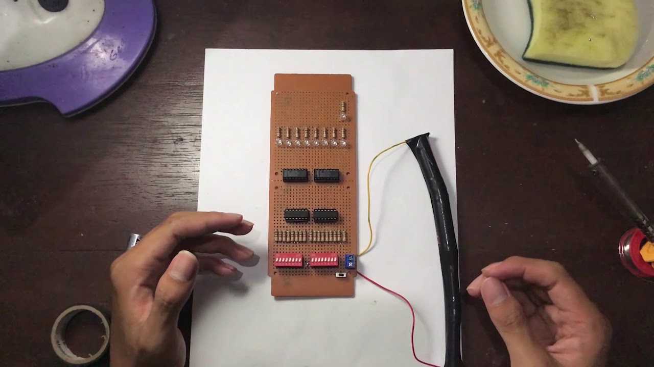 Cara Pembuatan Rangkaian Adder dan Subtractor 8 bit - YouTube