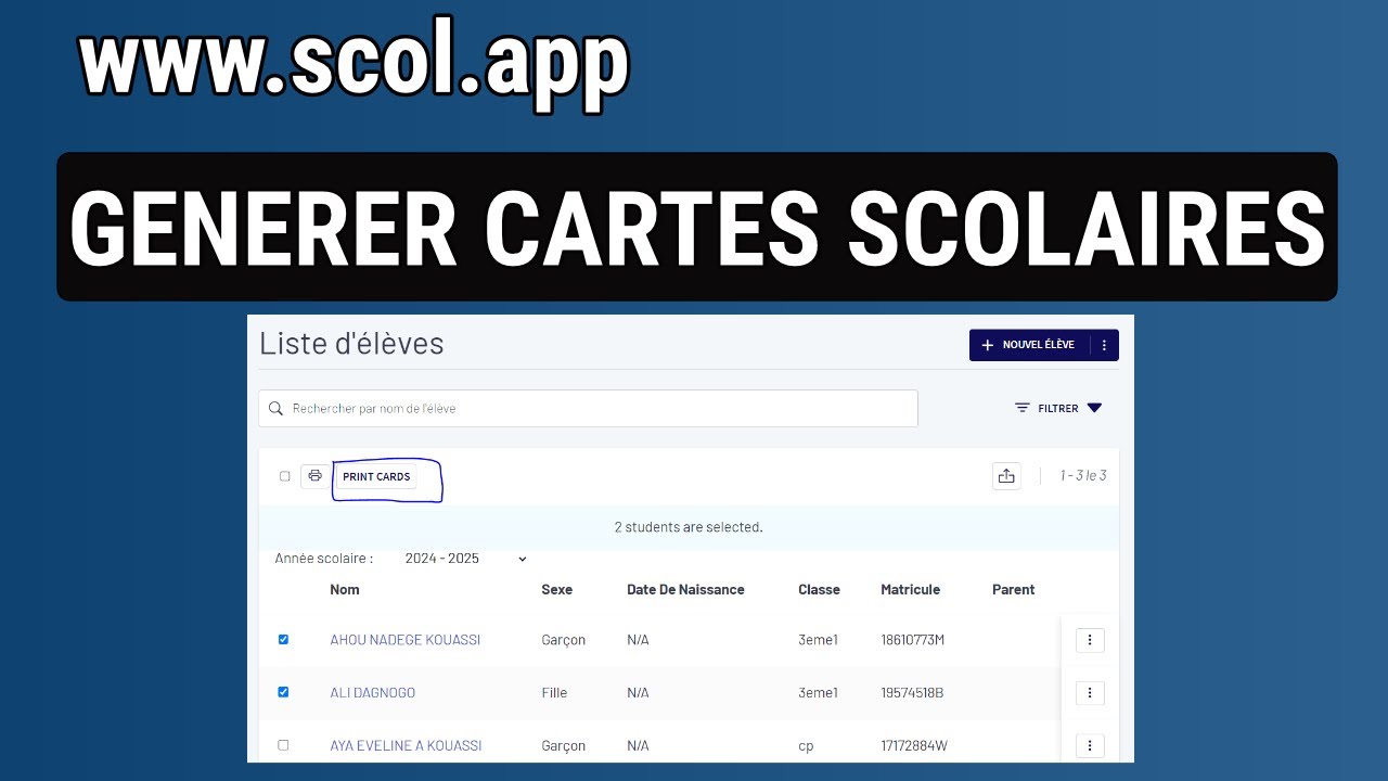 Comment générer les cartes scolaires d'accès