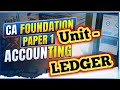 CA Foundation Paper 1 Accounting Unit LEDGER
