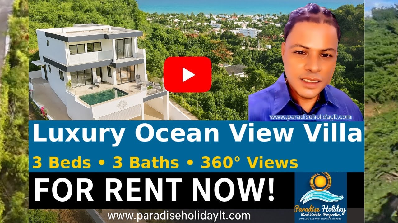 Your Dream Ocean View Villa 3-Bedroom in Las Terrenas
