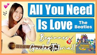 All You Need Is Love ๐ซถ The Beatles EASY Guitar Lesson ๐ธ Beginner Tutorial + Printable Guide! ๐