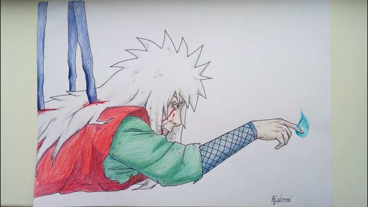 Speed drawing Jiraiya (Naruto) YouTube