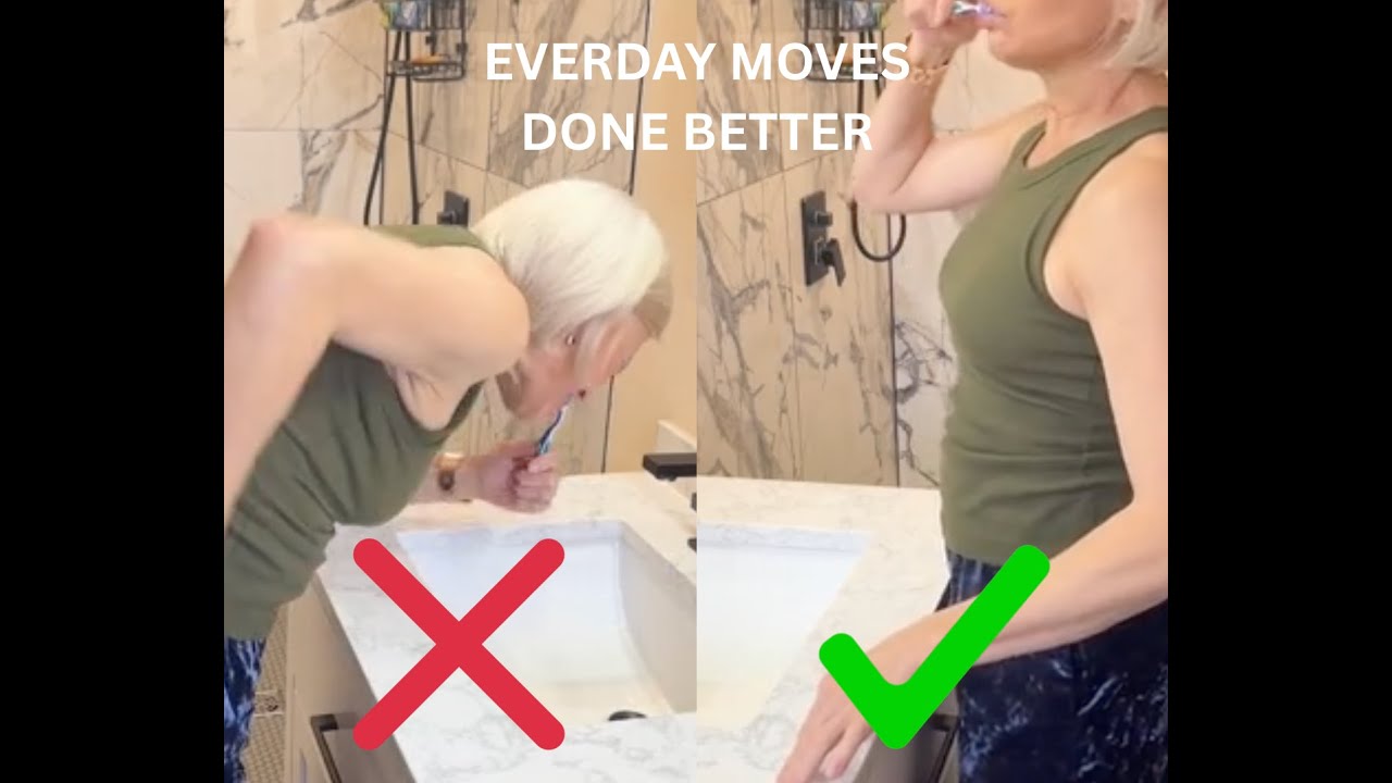 Bad bend vs better posture.Your teeth don’t notice.Your back definitely does.