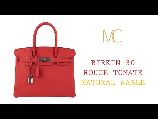 AUTHENTIC HERMES BIRKIN 30 ROUGE TOMATE GHW, Luxury, Bags